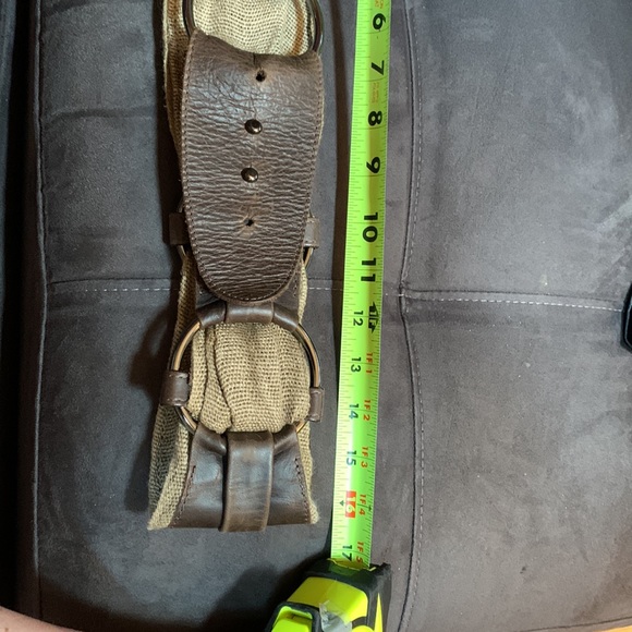 Free People Boho Post Apocalyptic Leather and Burlap Belt - Picture 11 of 11